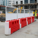 Gray Premium Barrier 50/50 Mesh & Solid Hoarding Panel System