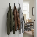 Premium Over Door Hooks 3 Pack - Durable Black Design, Fits Doors Up to 40mm for Coats and Towels