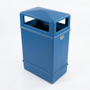 98 Litre Slimline Closed Top Litter Bin, Glass Fibre Composite (view 2)