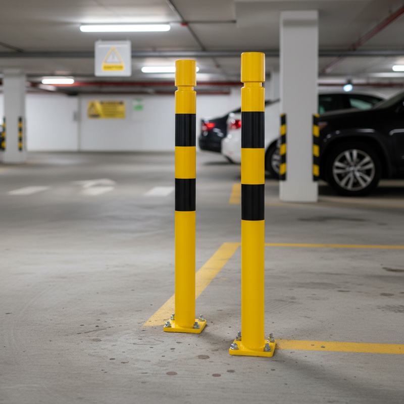 Light Slate Gray Premium Plastic Impact Protection Bollard - Flexible & Durable