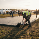 Light Gray Premium Event Flooring - 80mm x 310mm x 12mm for All Weather Use