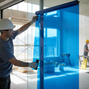 Gray Premium Self Adhesive Window & Glass Protection Film - Blue