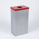 56 Litre Steel Recycling Bin with Colour-Coded Lid