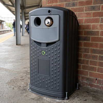 140 Litre recycling bin with hole apertures – MDPE