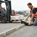 Gray Heavy Duty Kerb Ramp for Vehicles and Wheelchairs - 100mm Height