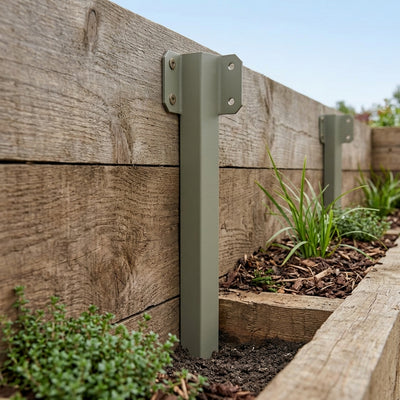 Sleeper Pin Straight Bracket 440mm x 2mm Olive Grey