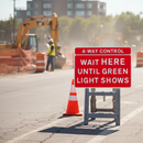 Gray 4-Way Control Traffic Sign Face for Quick-Fit Frames – High Visibility