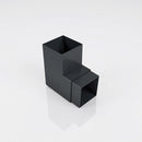 Flush Joint Aluminium Downpipe Bend 72x72mm — RAL 7016 / 92.5 Degrees
