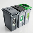 60L slim recycling station with secure lid (view 2)
