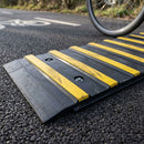 Black/Yellow Cycle Speed Ramp with Ribbed Surface