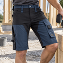 4-Way Stretch Work Shorts with Tool Holders - Navy/Black