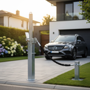 Dark Slate Gray Premium Square Retractable Galvanised Steel Post with Integral Lock - 500mm