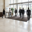 Light Gray Heavy Duty Dust Control Plushway Entrance Mat - Brown