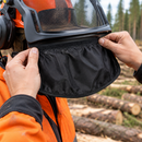 Forestry Throat Cover with Velcro Fastening - Black (view 2)