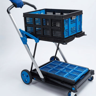 Folding Trolley with Folding Box, 75kg Capacity