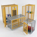 Steel Galvanised Security Cage with Yellow Doors – Gas Cylinder Storage (view 2)