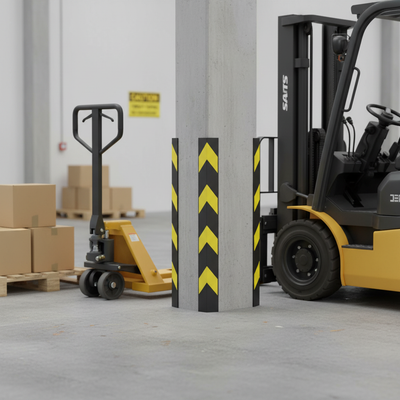 Premium Rubber Corner Impact Protector - Straight Design for Safety