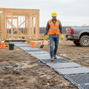 Rosy Brown Premium Light-Duty Ground Protection Matting for Events and Construction