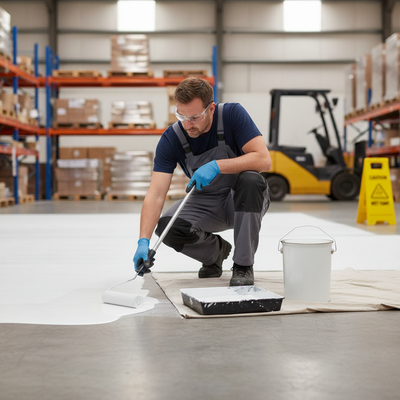 Heavy Duty Industrial Floor Paint - 5L White Durable Solution