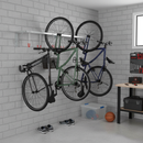 Light Slate Gray Heavy Duty Wall Mounted Vertical Cycle Hook Rack for Efficient Storage