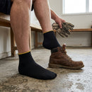 Low Cut Cotton Work Socks 3-Pack - Black