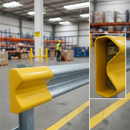 Light Slate Gray Premium Yellow Rubber End Sleeve for Barrier Protection with Easy Installation and Secure Bolting