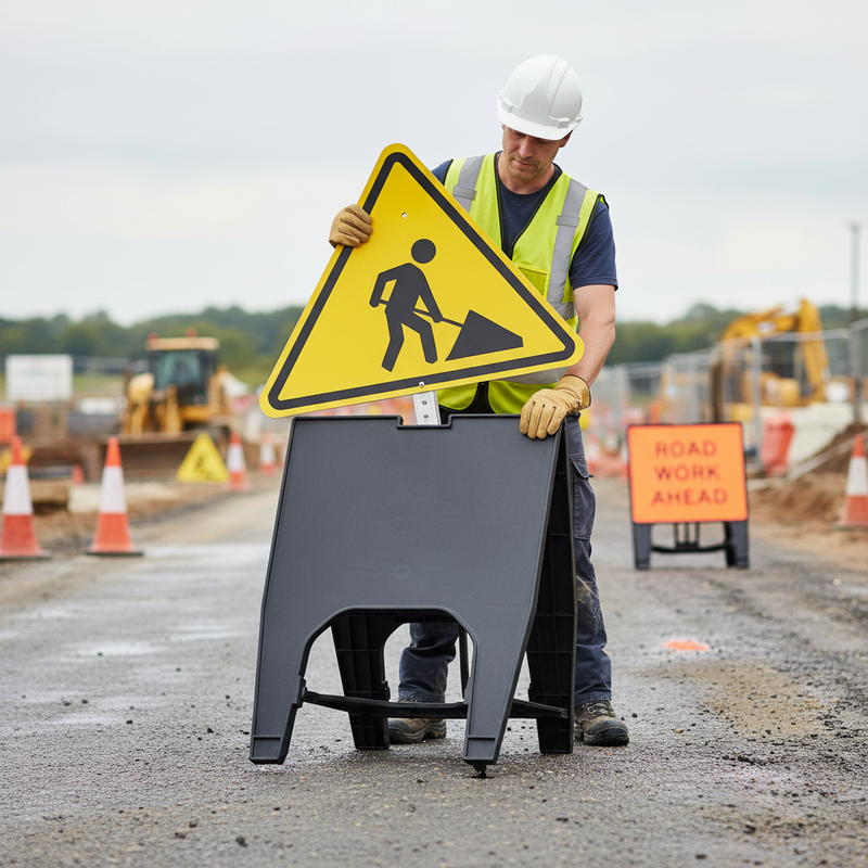Light Gray Premium 600 x 450mm Sign Frame for Road Traffic Use