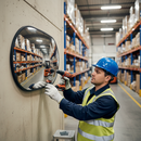 Rosy Brown Premium Internal Convex Wall Mirror - Oval for Wide-Angle Viewing