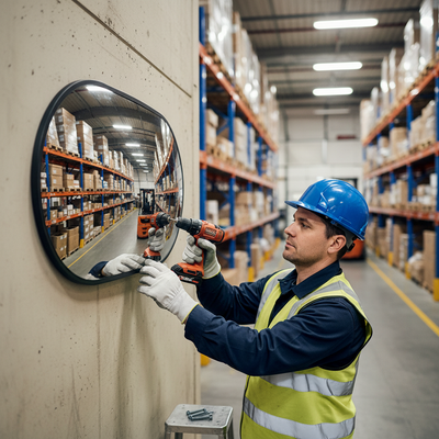 Premium Internal Convex Wall Mirror - Oval for Wide-Angle Viewing