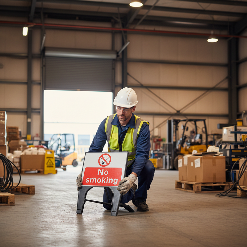 Dim Gray No Smoking Sign - Premium Quality 600 x 450mm Safety Sign