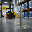 Dim Gray Removable Heavy Duty Steel Ground Post - 745mm Height