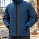 Windproof Fleece Lined Work Jacket with Adjustable Cuffs - Navy (view 2)