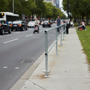 Gray Premium Heavy Duty Pedestrian Guardrail End Post with 48.3mm Diameter for Easy Installation and Compatibility with Infill Panels