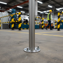 Dark Sea Green Heavy Duty Satin Finish Base Plate for 42.4mm Diameter Tube - Weld-On and Side Mounted Support Bracket