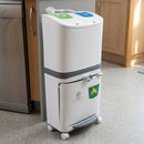 36L slimline kitchen waste bin with 360° wheels