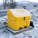 400 Litre Lockable Grit Bin, High-Visibility Yellow with Sloping Lid