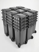 140 Litre wheelie bin pack of 20 grey polyethylene (view 2)