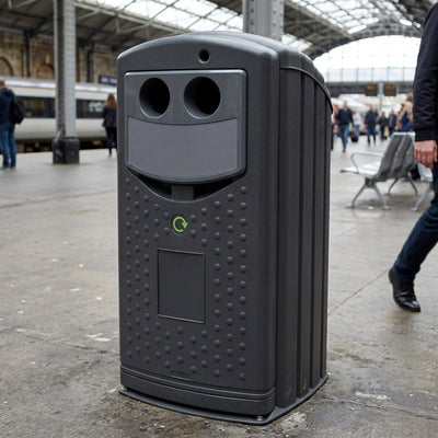 140 Litre Recycling Bin with Hole Apertures – WRAP Compliant