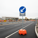 Dark Slate Gray Reversible Quick-Fit Traffic Sign Face for Left/Right Direction Indication