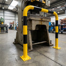 1200 x 1000mm steel collision protection guard, yellow and black