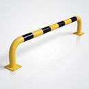 350 x 2000mm steel collision protection guard yellow black (view 2)