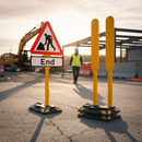 Rosy Brown Premium QuickFit Sign Post & Base System for Versatile Signage Solutions