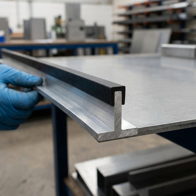 Square Rubber Edge Protector 8x10mm for 6mm Panels - 1m EPDM
