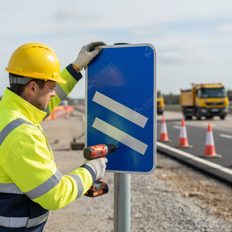 Rosy Brown Premium 824 Count Down Marker Sign Face - 200 Yards Post & Wall Mounted