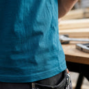 Classic Cotton Crew Neck Work T-Shirt - Ocean (view 2)
