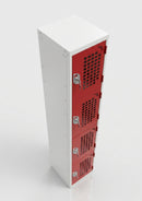 Perforated Door 4-Compartment Locker with Cam Lock (view 2)