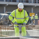 Dim Gray Premium Hi-Vis Soft Shell Lightweight Jacket in Saturn Yellow