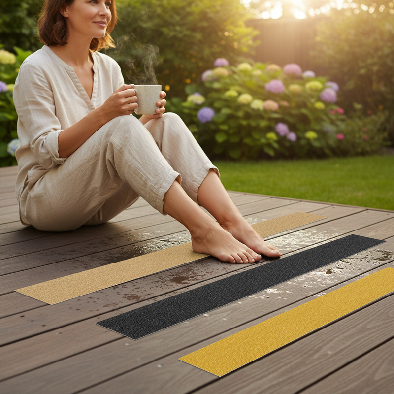 Dim Gray High-Performance Anti-Slip Decking Strips - 90mm Wide