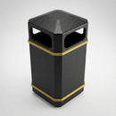 112 Litre Square Closed Top Litter Bin – Glass Fibre Composite (view 2)