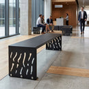 Steel bench, 450×450mm frame, powder-coated finish